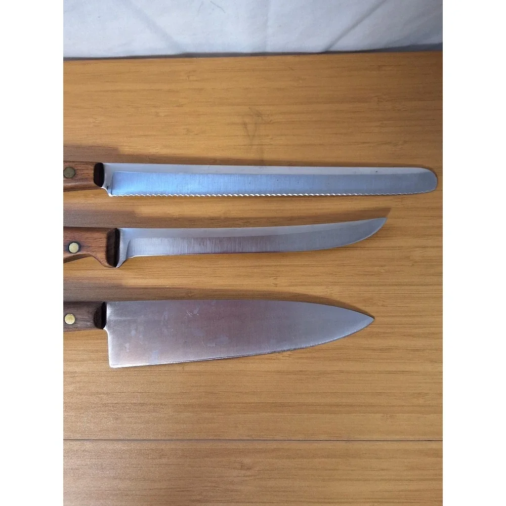 Vintage Chicago Cutlery 3pc Knife Set 42S 66S BT10 Made In The USA Lot Of 3